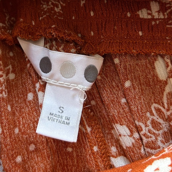 Three Dots orange flowy pants - Picture 3 of 3